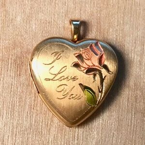 14k gold heart photo locket